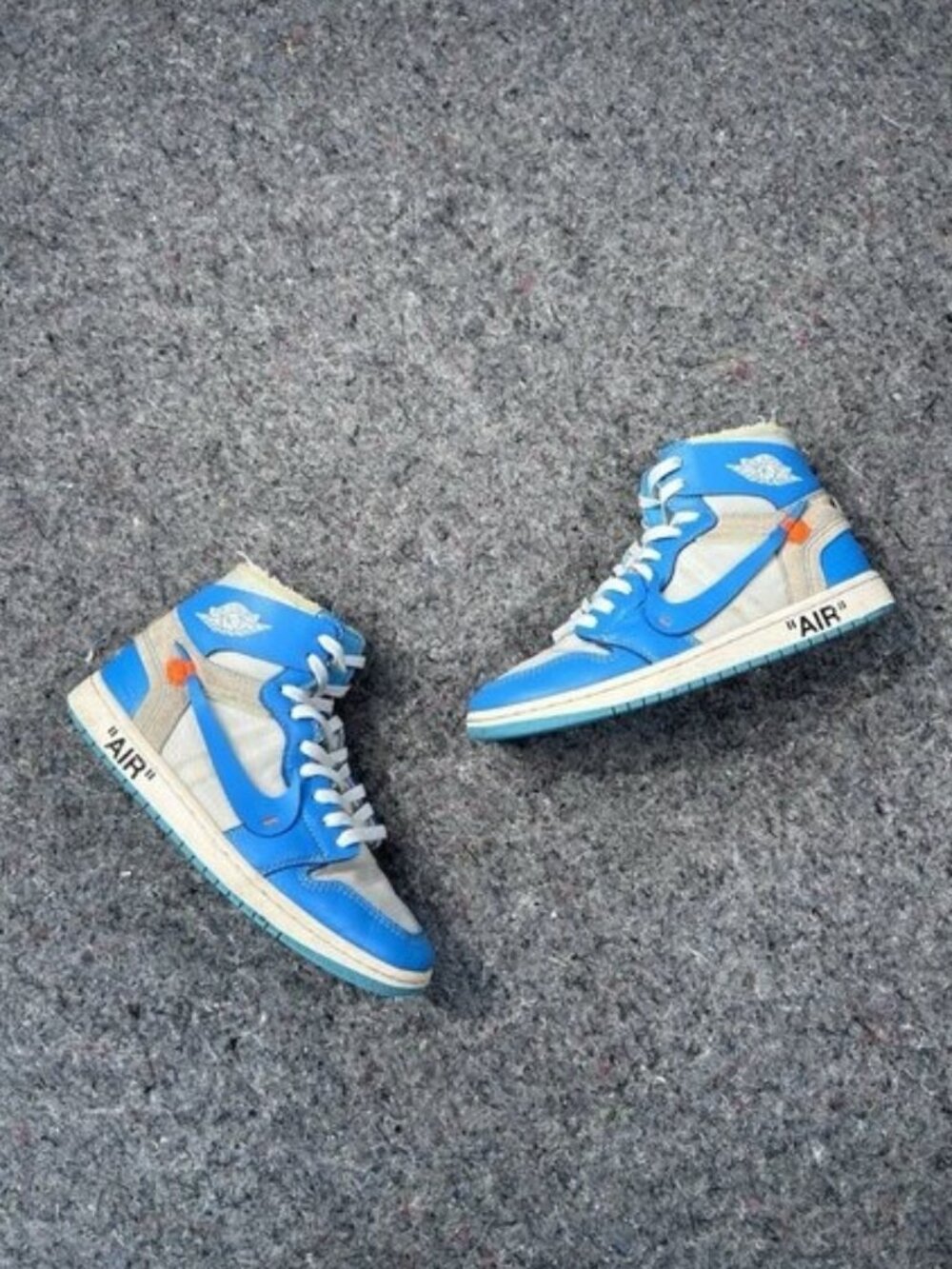 Air Jordan 1 Retro High Off White University Blue Size 8 Men No Box